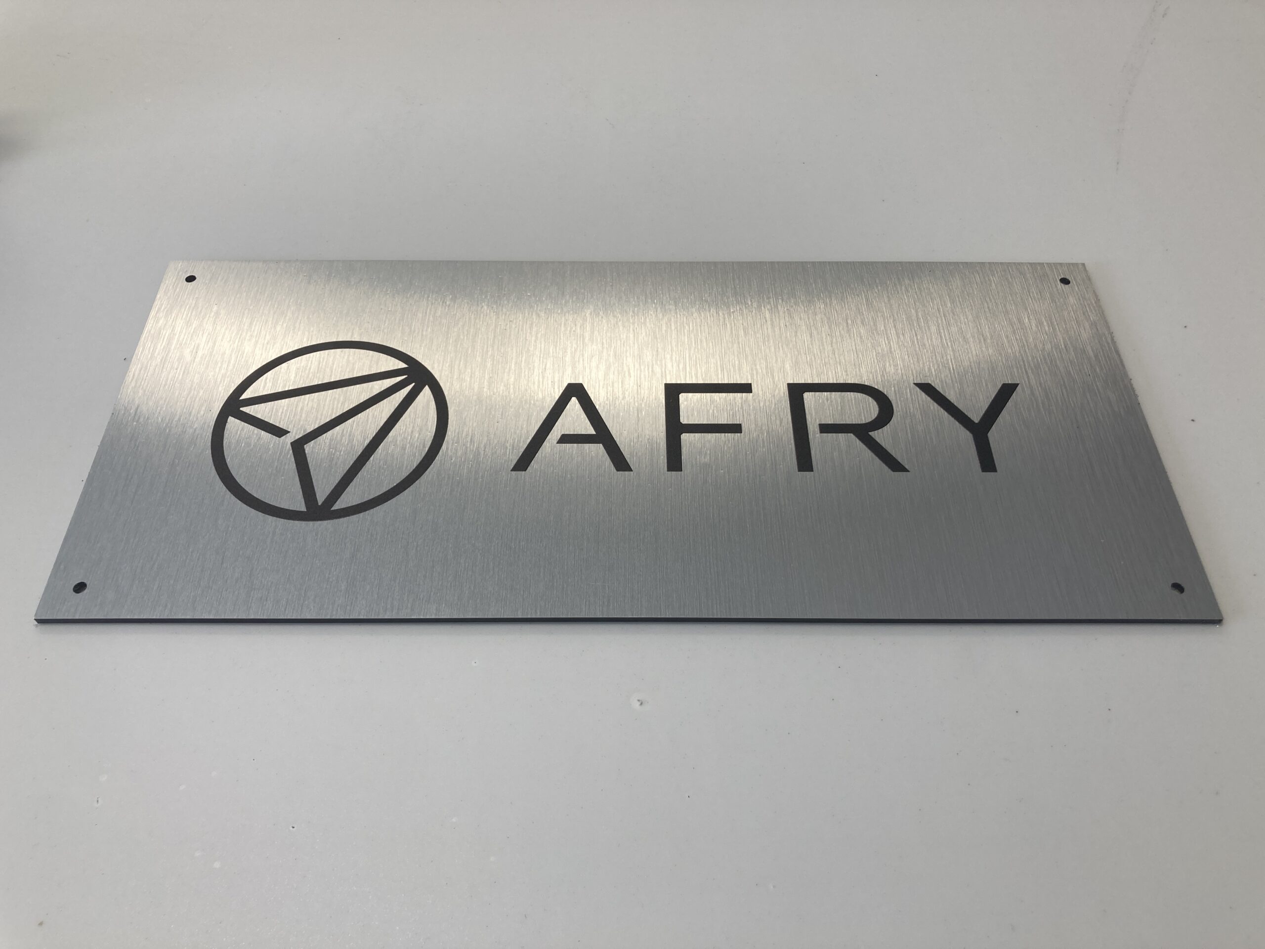 AFRY metallskylt av Signworks
