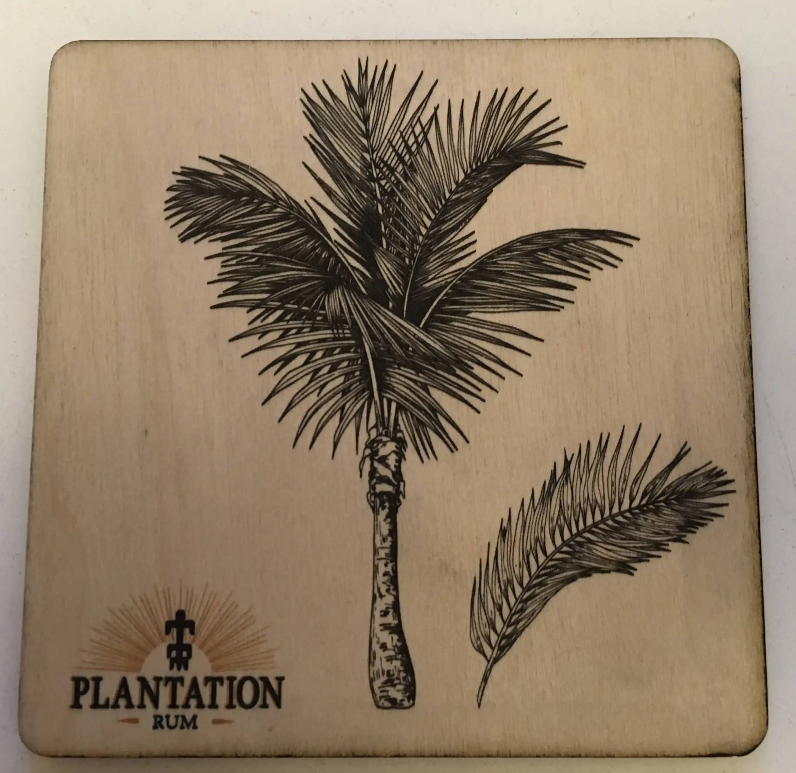 Glasunderlägg med skräddarsydd design och tryck för Plantation Rum